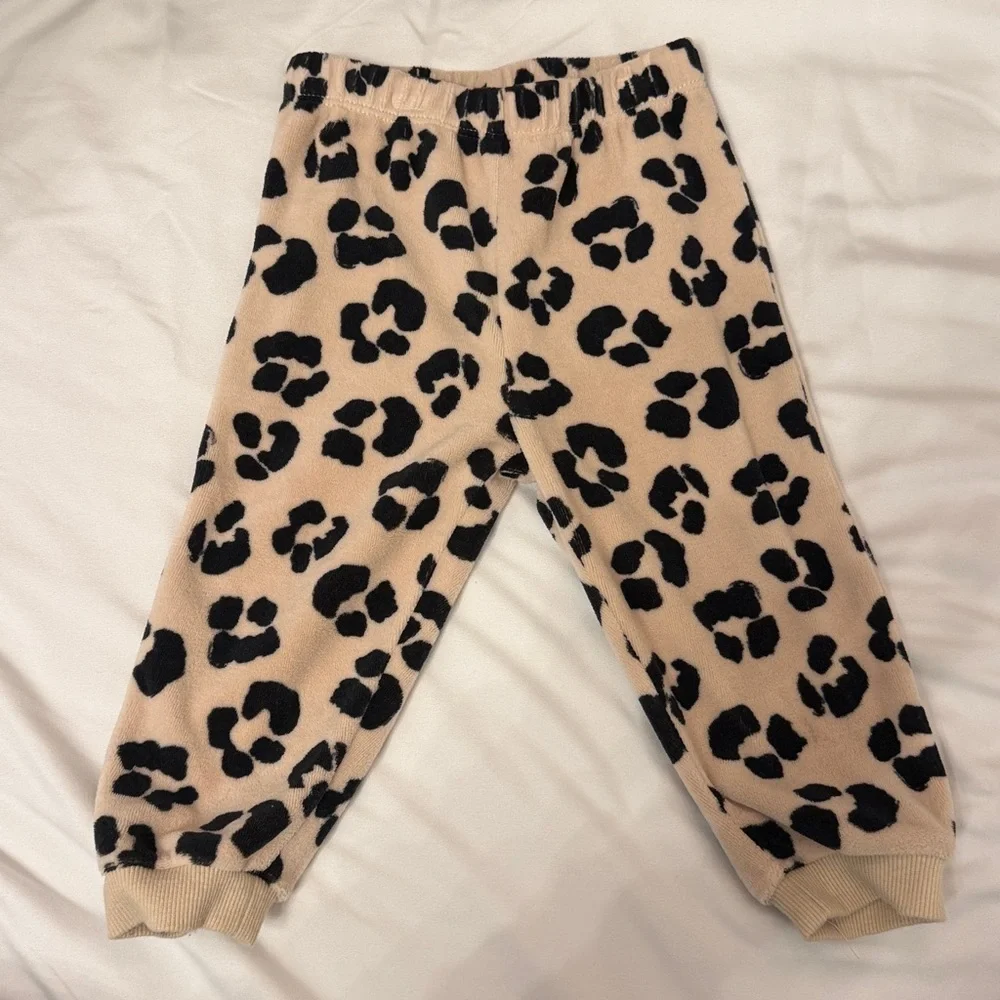 Little Me Black and Tan Leopard Hoodie